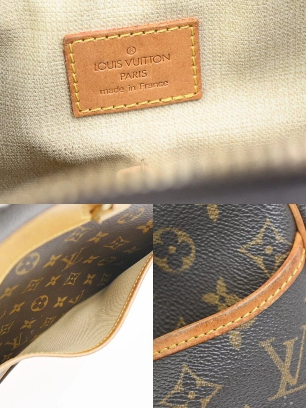 LOUIS VUITTON LV Logo Trouville Hand Bag Monogram Leather Brown M42228 85YH889 - Picture 14 of 14